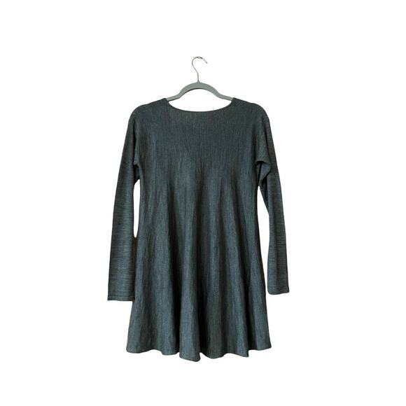 MAX Studio Soft scoop Neck Knit Tunic Top textured gray Long Sleeve Sz s wool - Picture 6 of 6
